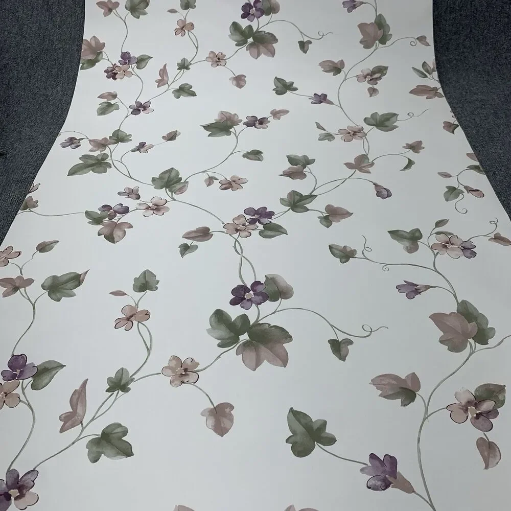 Waverly Wallpaper Vintage Floral 3 Rolls Early 2000s Botanical 20.5 x 11 yds.
